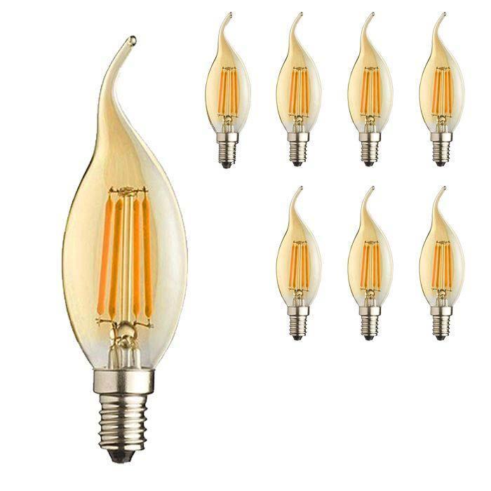 Set van 8 LED kaarslampen vlam E14 | 3-staps dimbaar | 4 wat, Huis en Inrichting, Lampen | Losse lampen, Overige typen, Nieuw