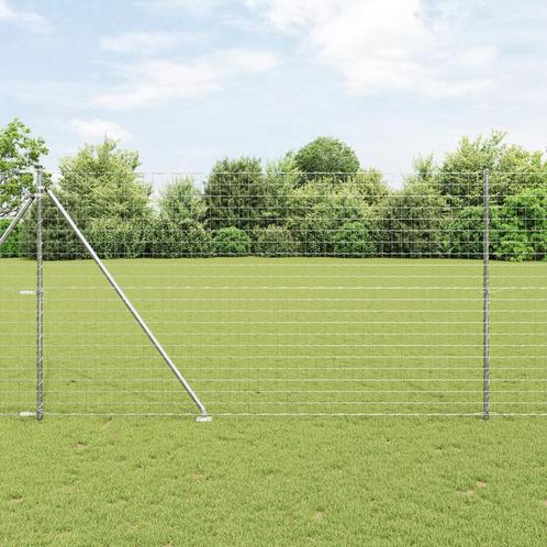 vidaXL Euro Fence met 7 Spijker Palen 1.6x10 m, Tuin en Terras, Schuttingen, Nieuw, IJzer, Verzenden
