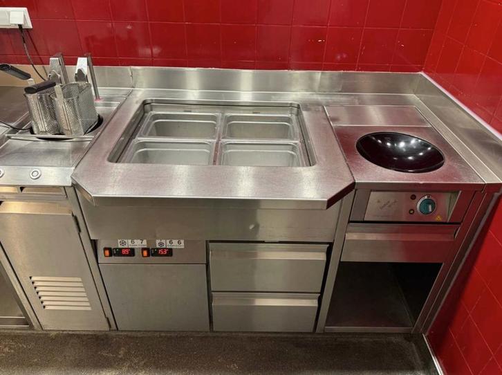 Smeva - Saladette, Zakelijke goederen, Horeca | Keukenapparatuur, Gebruikt, RVS Meubilair, Ophalen of Verzenden