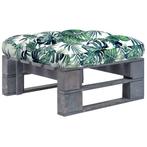 vidaXL Tuinhocker pallet geïmpregneerd grenenhout grijs, Verzenden, Nieuw