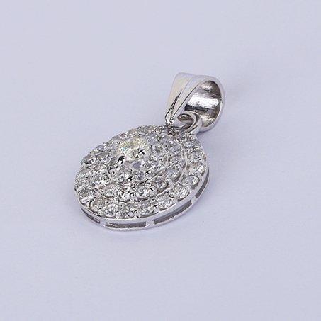 Hanger - 14 karaat Witgoud - 1.98ct. tw. Diamant, Sieraden, Tassen en Uiterlijk, Antieke sieraden