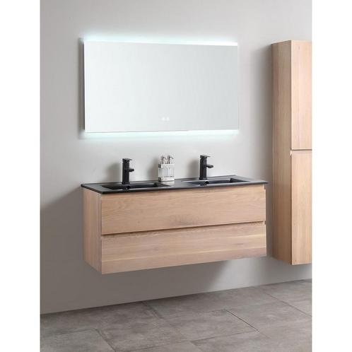 Badkamermeubel Casajoy Boston 120x46x55cm Eiken Met, Doe-het-zelf en Verbouw, Sanitair, Bad, Nieuw, Ophalen of Verzenden