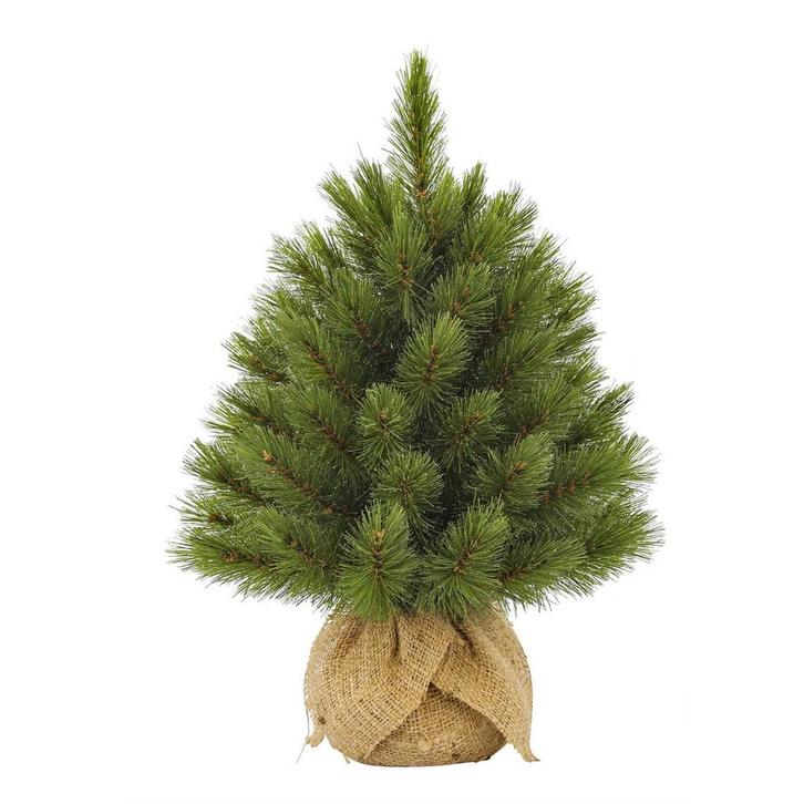 Forest Frosted Kunstkerstboom in Jute - H45 x Ø36 cm - Groen, Diversen, Kerst, Nieuw, Verzenden
