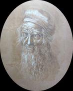 Italiaanse school (XIX) - Portret van een oude man in laat, Antiek en Kunst