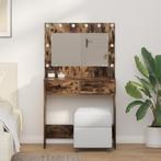 vidaXL Kaptafel met LED-verlichting - Gerookt Eiken 78,5 x, Huis en Inrichting, Tafels | Kaptafels, Verzenden, Nieuw