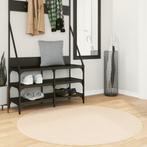 vidaXL Vloerkleed HUARTE laagpolig zacht wasbaar Ø 120 cm, Verzenden, Nieuw, Beige