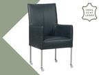 Leren eetkamerstoel Spark - Granada Blue (blauw) - Poten, Huis en Inrichting, Stoelen, Overige kleuren, Nieuw, Ophalen of Verzenden