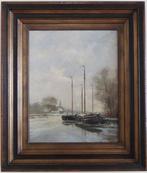 Frits Johan Goosen (1943) - Waterlandschap met schepen, Antiek en Kunst
