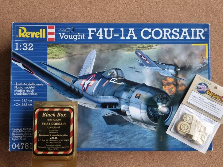 Revell 04781 Vought F4U-1D Corsair 1:32 + resin cockpit en, Hobby en Vrije tijd, Modelbouw | Vliegtuigen en Helikopters, Revell