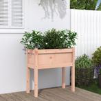 vidaXL Plantenbak met poten 70x31x70 cm massief douglashout, Verzenden, Nieuw, 60 tot 100 cm, 60 cm of meer