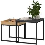 TRUUSK Salontafel en Bijzettafel Set - Modern Design - Stale, Huis en Inrichting, Tafels | Salontafels, Verzenden, Nieuw