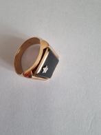 Ring - 18 karaat Roségoud Onyx - Diamant, Nieuw