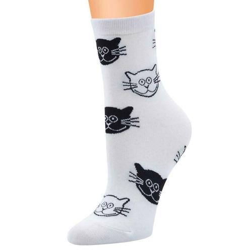 Katten sokken dames & heren met kattenkoppen | Wit, Kleding | Dames, Sokken en Kousen, Wit, Nieuw, Overige maten, Sokken en Kniesokken