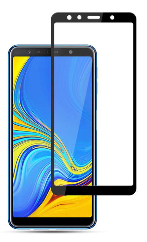 Galaxy A7 (2018) Full Cover Full Glue Tempered Glass Protect, Telecommunicatie, Mobiele telefoons | Hoesjes en Frontjes | Samsung