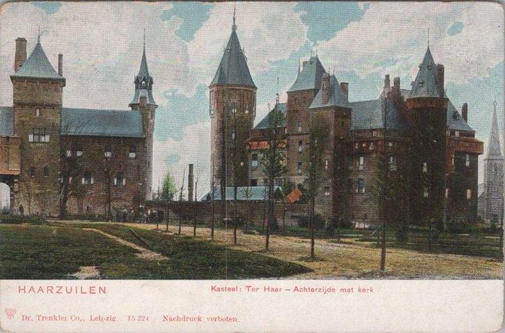HAARZUILEN - Kasteel Ter Haar - Kasteel Ter Haar - Achter..., Verzamelen, Ansichtkaarten | Nederland, Verzenden