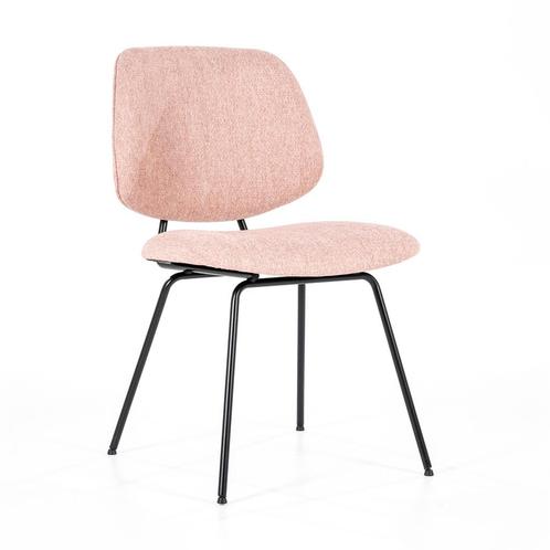 *WOONWINKEL* Eleonora Lynn Moderne Eetkamerstoel Roze, Huis en Inrichting, Stoelen, Nieuw, Stof, Verzenden