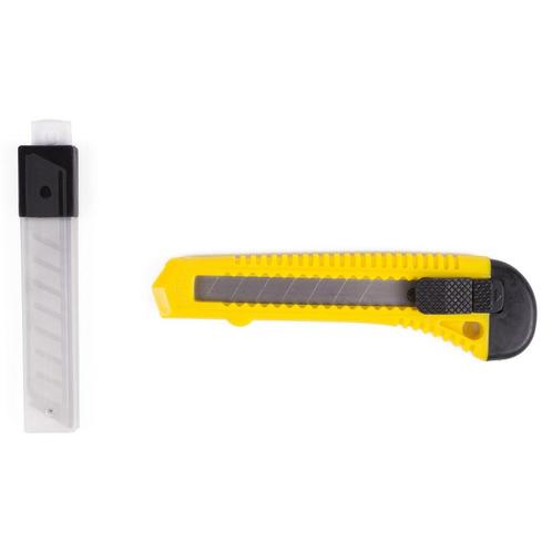 Benson Afbreekmes - 18 mm - Geel - Inclusief 10 reserveme..., Doe-het-zelf en Verbouw, Gereedschap | Handgereedschap, Nieuw, Ophalen of Verzenden