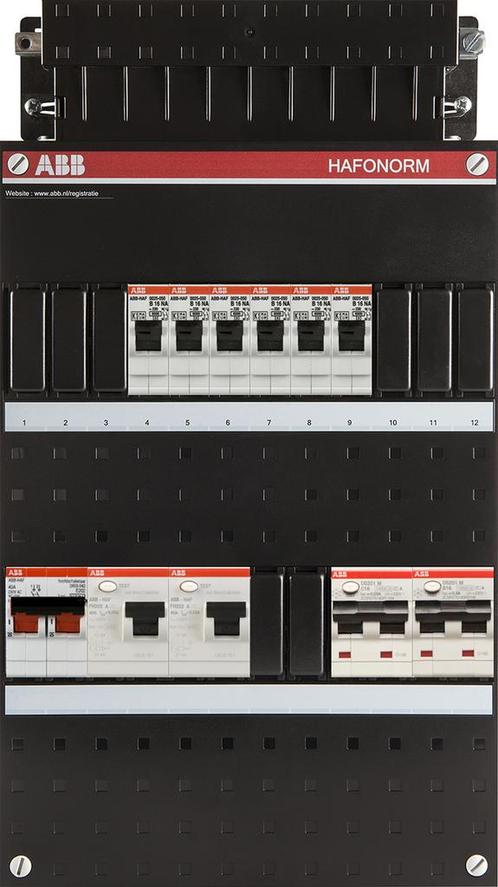 ABB Hafonorm PV-WP-Groepenkast | HS 40A - 6 groepen 2 x ALS, Doe-het-zelf en Verbouw, Elektra en Kabels, Nieuw, Ophalen of Verzenden