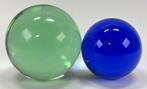 Coppia di Fermacarte – Blu Cobalto e Verde Acqua – Anni ‘80, Antiek en Kunst, Antiek | Glas en Kristal