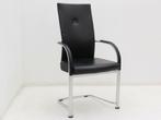 Vergaderstoel Fritz Hansen 779P - leder in de kleur zwart, Werkplek, Ophalen of Verzenden, Gebruikt, Overige typen
