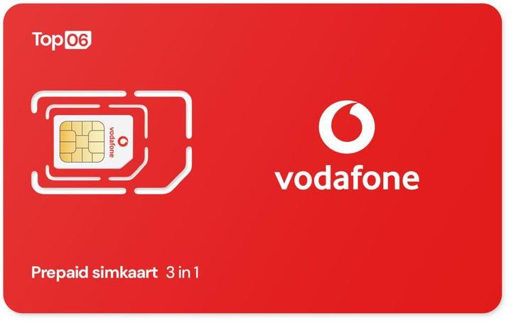 Vodafone prepaid simkaart met 10,- beltegoed, Telecommunicatie, Prepaidkaarten en Simkaarten, Prepaidkaart, Nieuw, Vodafone, Verzenden