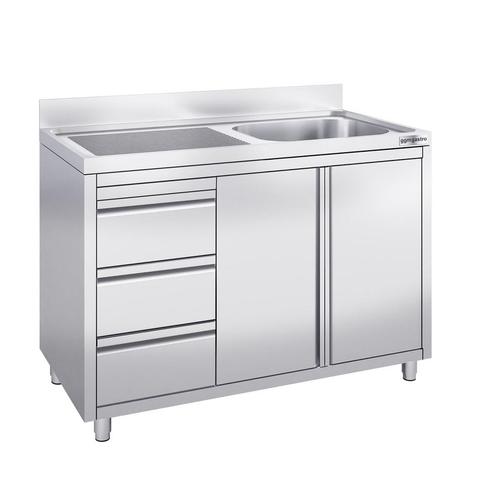 GGM Gastro | Spoelbakkast - 1200x600mm - met 3 laden & 1 |, Zakelijke goederen, Horeca | Keukenapparatuur, Nieuw in verpakking