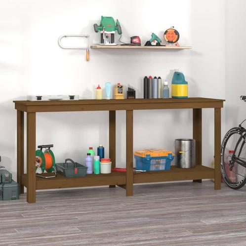 vidaXL Werkbank 180x50x80 cm massief grenenhout honingbruin, Doe-het-zelf en Verbouw, Werkbanken, Nieuw, Verzenden