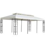 vidaXL Prieel met dubbel dak 6x3 m wit, Tuin en Terras, Partytenten, Verzenden, Nieuw
