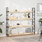 vidaXL Wandschappen 2 st zwevend 120x20x4 cm onbehandeld, Huis en Inrichting, Woonaccessoires | Wandplanken en Boekenplanken, Verzenden