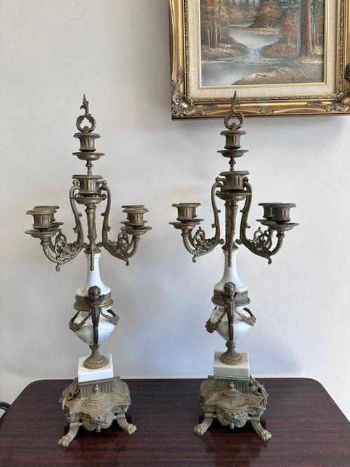 Kaarsenhouder (2) - Porselein, Zinklegering, Antiek en Kunst, Curiosa en Brocante
