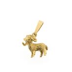 Gouden sterrenbeeld hanger | Steenbok (Alle Gouden sieraden), Ophalen of Verzenden, Gebruikt, Goud, Overige merken