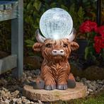 Solar Koe - Highland Cow - 36 cm (tuinverlichting), Verzenden, Nieuw, Overige materialen, Overige typen