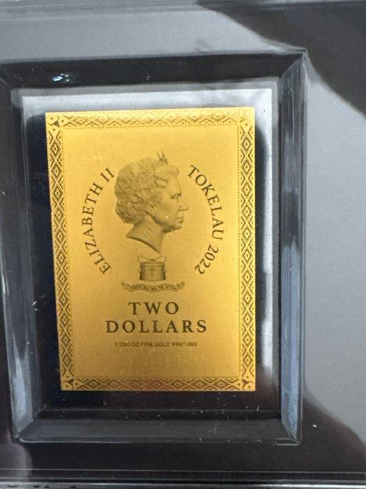 Tokelau. 2 Dollars Sitzung Bull Indian Chiefs - 1/200 (.999), Postzegels en Munten, Munten | Europa | Niet-Euromunten