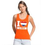 I love Willem topje/shirt oranje dames - Koningsdag tanktops, Ophalen of Verzenden, Nieuw