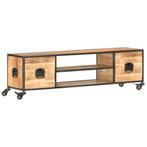 vidaXL Tv-meubel 130x30x39 cm massief mangohout, 100 tot 150 cm, Verzenden, Nieuw, Minder dan 100 cm