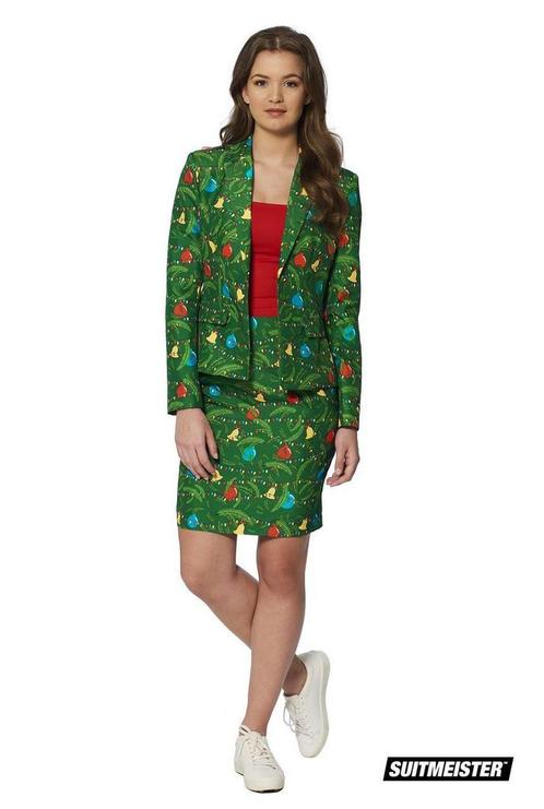 Kerstboom Mantelpak Dames groen, Kleding | Dames, Carnavalskleding en Feestkleding, Nieuw, Ophalen of Verzenden