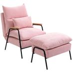 Fauteuil Met Poef, Inclusief Kussen, 68 Cm X 91,5 Cm X 88 Cm