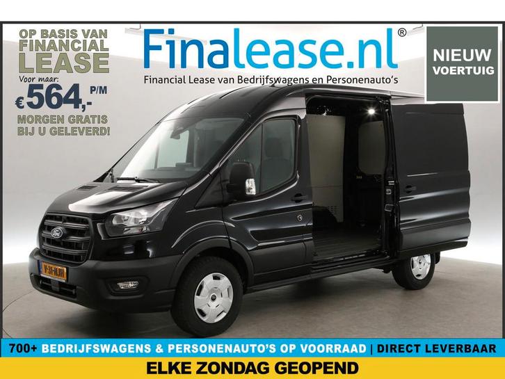 Ford Transit 350 2.0 TDCI 165PK L2H2 Trend BPM VRIJ 2800kg, Auto's, Bestelauto's, Lease, Automaat, Diesel, Ford, Zwart, Verzenden