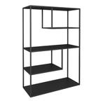 Boekenkast Sievi schap 126x85x35 cm zwart mat [en.casa], Huis en Inrichting, Kasten | Boekenkasten, Verzenden, Nieuw