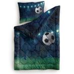 Lazy all-in-one kinderdekbed met voetbalprint - 1-persoons |, Verzenden, Nieuw, Blauw