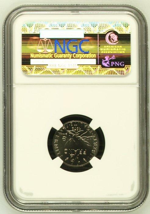Frankrijk. 1/2 Franc 1978 Semeuse - NGC SP67 (Zonder, Postzegels en Munten, Munten | Europa | Euromunten