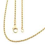 Gouden gedraaide schakel ketting | 42,5 cm (gouden ketting), Sieraden, Tassen en Uiterlijk, Kettingen, Ophalen of Verzenden, Gebruikt