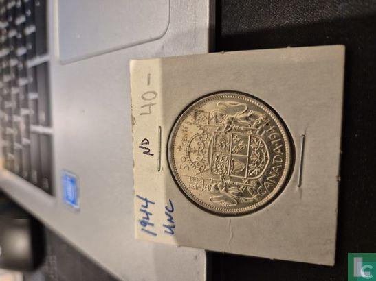 Canada 50 cents 1944, Postzegels en Munten, Munten | Amerika, Losse munt, Goud, Zilver, Verzenden