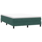 vidaXL Boxspring zonder matras fluweel donkergroen 140x210, Verzenden, Nieuw, Groen, Stof