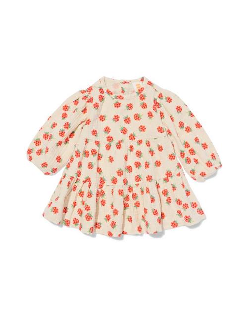 HEMA Babyjurk mousseline framboos ecru, Kinderen en Baby's, Babykleding | Overige, Nieuw, Verzenden