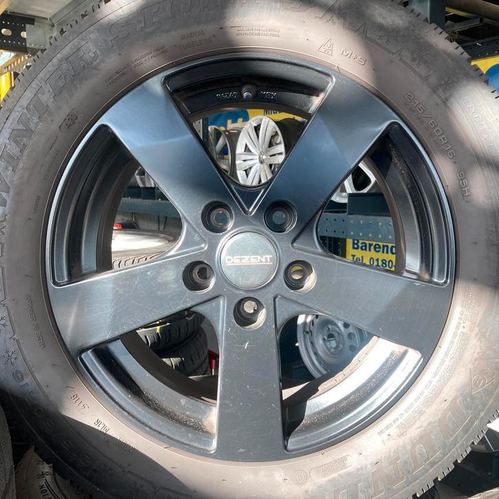 16 inch velgen 5x114,3 met 215/60-16 winterband | 1025-57, Auto-onderdelen, Banden en Velgen, 16 inch, Winterbanden, 215 mm, Gebruikt