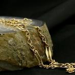 Gouden fantasie schakel ketting | 42 cm (schakelketting), Ophalen of Verzenden, Gebruikt, Overige kleuren, Goud