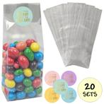Fako Bijoux® - Uitdeelzakjes Met Sluitstickers - 20 Stickers, Verzenden, Nieuw