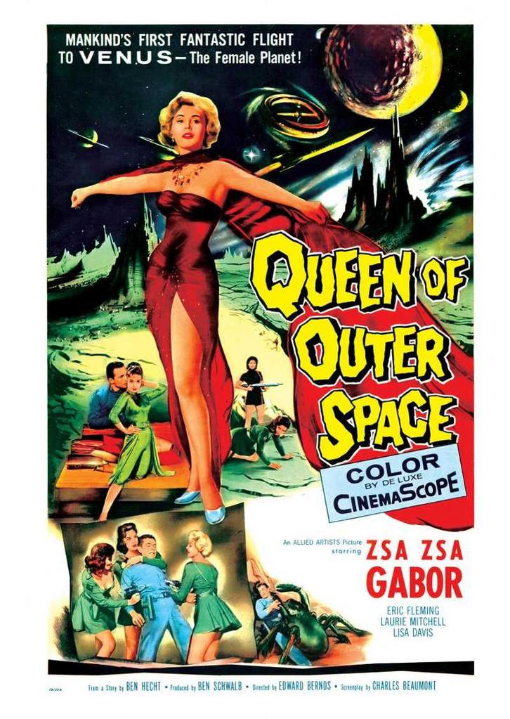 Posters - Poster Queen of Outer Space - Queen of Outer Space, Verzamelen, Muziek, Artiesten en Beroemdheden, Zo goed als nieuw