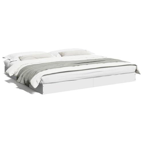 Bedframe Massief Hout Wit | Retourdeal | Perfect!, Huis en Inrichting, Slaapkamer | Bedden, Overige maten, Overige maten, Wit